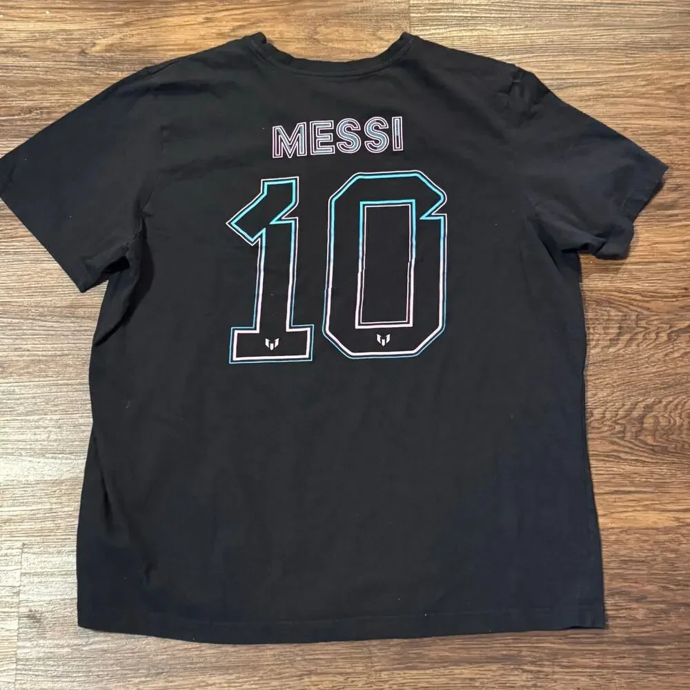 Adidas Lionel Messi #10‎ Graphic Tee Black – Size XL